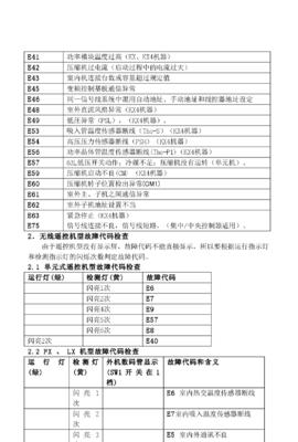 中央空调故障代码解析（了解中央空调故障代码）  第3张